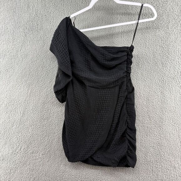 Affliction Women's silk Dress Bailey Tunic Dress Black Premium size 4 - Picture 3 of 13